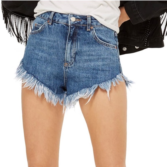 Topshop Pants - Topshop Moto Kiri denim shorts